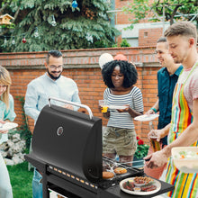 Load image into Gallery viewer, 3-Burner Propane Gas Grill 24,000 BTU Portable with Lid and Side Tables