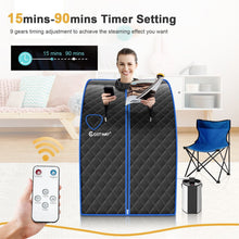 Load image into Gallery viewer, 3L Portable Steam Sauna with 9-Level Temperature and Folding Chair