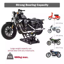 Load image into Gallery viewer, Costway 1500 LBS Hydraulic Motorcycle/ATV Jack Lift Hoist Jacks Black