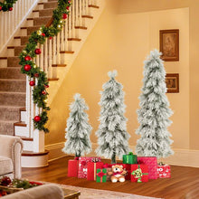 Load image into Gallery viewer, 3¡¯ 4¡¯ 5¡¯ Artificial Christmas Tree Set with Branch Tips and LED Lights
