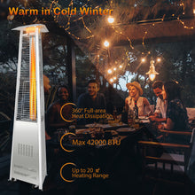 Load image into Gallery viewer, 42,000 BTU Outdoor Patio Gas Heater 13KW Pyramid Propane Heater with Wheels