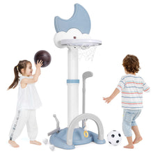 Load image into Gallery viewer, 4-In-1 Kids Basketball Hoop with Adjustable Height for Kids