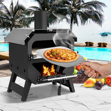 Load image into Gallery viewer, 45 cm Outdoor Pizza Oven with Pizza Stone and Oxford Cloth Cover