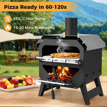 Load image into Gallery viewer, 45 cm Outdoor Pizza Oven with Pizza Stone and Oxford Cloth Cover
