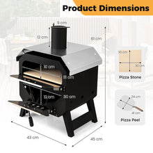 Load image into Gallery viewer, 45 cm Outdoor Pizza Oven with Pizza Stone and Oxford Cloth Cover