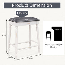 Load image into Gallery viewer, 61 cm Upholstered Bar Stool Set of 2