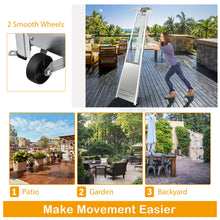 Load image into Gallery viewer, 42,000 BTU Outdoor Patio Gas Heater 13KW Pyramid Propane Heater with Wheels
