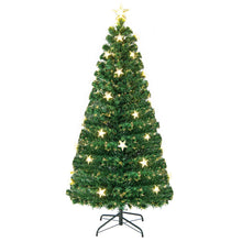 Load image into Gallery viewer, 5FT Fiber Optic Artificial Christmas Tree with 21 Star LED Lights