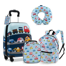 Load image into Gallery viewer, 5 Piece Kids Luggage Set Carry-on Children Rolling Suitcase Set with Backpack