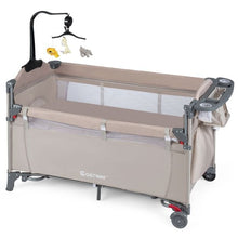 Load image into Gallery viewer, 5-in-1 Baby Bassinet Bedside Sleeper with Diaper Changer and Hanging Toys