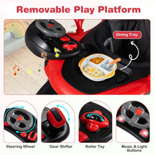 Load image into Gallery viewer, 6-in-1 Baby Walker Toddler Push Car with Canopy and Wheels