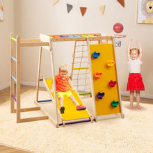 Load image into Gallery viewer, 6-in-1 Jungle Gym with Slide and Rock Climbing for 3-14 Years Olds