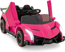 Load image into Gallery viewer, Kids Ride on Car, 12V Battery Powered Licensed Lamborghini Car with Remote Control, Music, 3 Speeds
