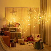 Load image into Gallery viewer, 6FT Hinged Artificial Snow Flocked Xmas Tree with 600 Branch Tips