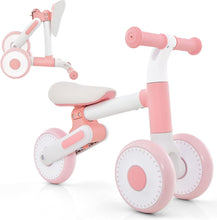 Load image into Gallery viewer, Balance Bike, No Pedal Baby Walker Push Ride On Toy with 3 Wheels, Ergonomic Handle and Height Adjustable Seat