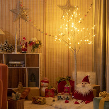 Load image into Gallery viewer, 6FT Hinged Artificial Snow Flocked Xmas Tree with 600 Branch Tips
