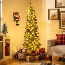 Load image into Gallery viewer, 5/6 FT Artificial Christmas Tree Pre-lit Xmas Tree with 150/250 Multi-color and Warm White Switchable LED Lights