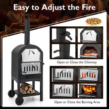 Load image into Gallery viewer, Portable Pizza Oven with Built-in Thermometer and Ash Collection Drawer