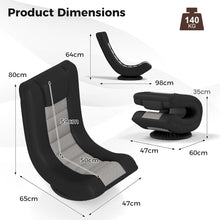 Load image into Gallery viewer, Folding Sofa Chair, 4-Position Adjustable Lazy Floor Sofa Bed with Swivel Base, High Back Single Padded Lounge Sleeper Recliner