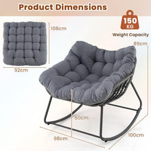 Load image into Gallery viewer, Outdoor Rocking Chair with Thick and Removable Cushion