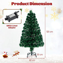 Load image into Gallery viewer, 4FT/5FT Pre-Lit Christmas Tree, Fiber Optic Artificial Xmas Trees