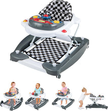 Load image into Gallery viewer, Baby Walker, 6 in 1 Foldable Toddler Push Along Walker with Wheels, Music Tray, Lights and Rocker Mode