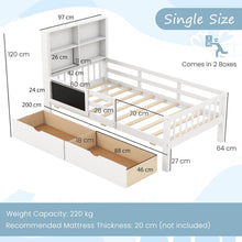 Load image into Gallery viewer, Wooden Kids Floor Bed with Guardrails