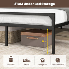 Load image into Gallery viewer, Industrial Queen Metal Platform Bed with 9 Support Legs