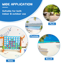 Load image into Gallery viewer, Giant 4 in a Row Game Jumbo Connect 4 Garden Games w/42 Rings Basketball Hoop