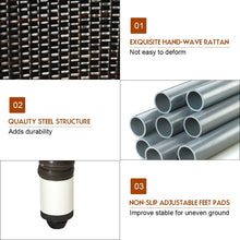 Load image into Gallery viewer, 7 PCS Patio Dining Set Stackable Wicker Conversation Set 6 Chairs with Table