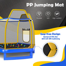 Load image into Gallery viewer, 7 Feet Hexagonal Trampoline with Slide and Safety Enclosure Net