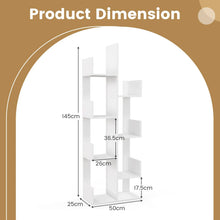 Load image into Gallery viewer, Tree-Shaped Bookshelf with 8 Storage Shelves