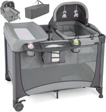 Load image into Gallery viewer, 5 in 1 Portable Nursery Center with Bassinet and Cradle