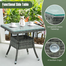 Load image into Gallery viewer, 3-Piece Oversized Wicker Adirondack Set with Comfy Seat Cushions