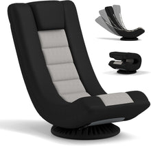 Load image into Gallery viewer, Folding Sofa Chair, 4-Position Adjustable Lazy Floor Sofa Bed with Swivel Base, High Back Single Padded Lounge Sleeper Recliner