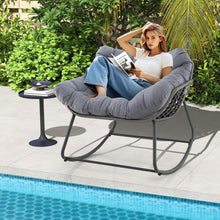Load image into Gallery viewer, Outdoor Rocking Chair with Thick and Removable Cushion