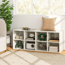 Load image into Gallery viewer, 8 Grid Shoe Bench 2 in 1 Shoe Organizer with 8 Storage Cubbies