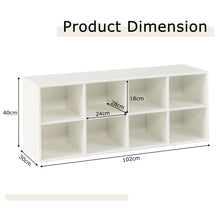 Load image into Gallery viewer, 8 Grid Shoe Bench 2 in 1 Shoe Organizer with 8 Storage Cubbies