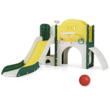 Load image into Gallery viewer, 9 in 1 Toddler Slide Set with Telescope and Crawling Tunnel