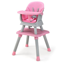Load image into Gallery viewer, 6-in-1 Baby High Chair with 5-Point Harness and Removable Tray