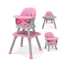 Load image into Gallery viewer, 6-in-1 Baby High Chair with 5-Point Harness and Removable Tray