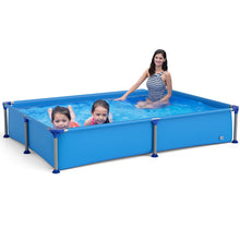 Load image into Gallery viewer, Above Ground Swimming Pool Outdoor Rectangular Pool for Kids above 3 with Metal Frame