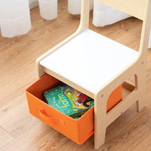 Load image into Gallery viewer, Kids Table&Chairs Set Double Side Tabletop Desk Wood Furniture with Storage Box