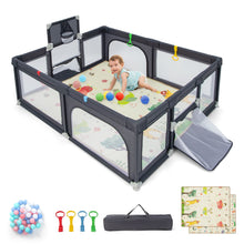 Load image into Gallery viewer, Large Baby Playpen with Mat and Ocean balls