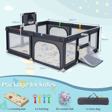 Load image into Gallery viewer, Large Baby Playpen with Mat and Ocean balls