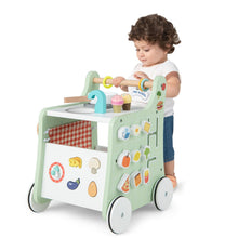 Load image into Gallery viewer, 6-in-1 Wooden Baby Stroller Push and Pull Learning Activity Center