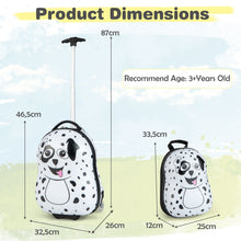 Load image into Gallery viewer, 2 Pieces Kids Luggage Set with Wheels and Height Adjustable Handle