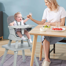 Load image into Gallery viewer, 6-in-1 Baby High Chair with 5-Point Harness and Removable Tray