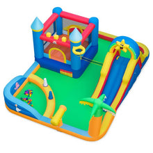 Load image into Gallery viewer, Beach-Themed Inflatable Water Slide with Climbing Wall