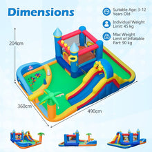 Load image into Gallery viewer, Beach-Themed Inflatable Water Slide with Climbing Wall
